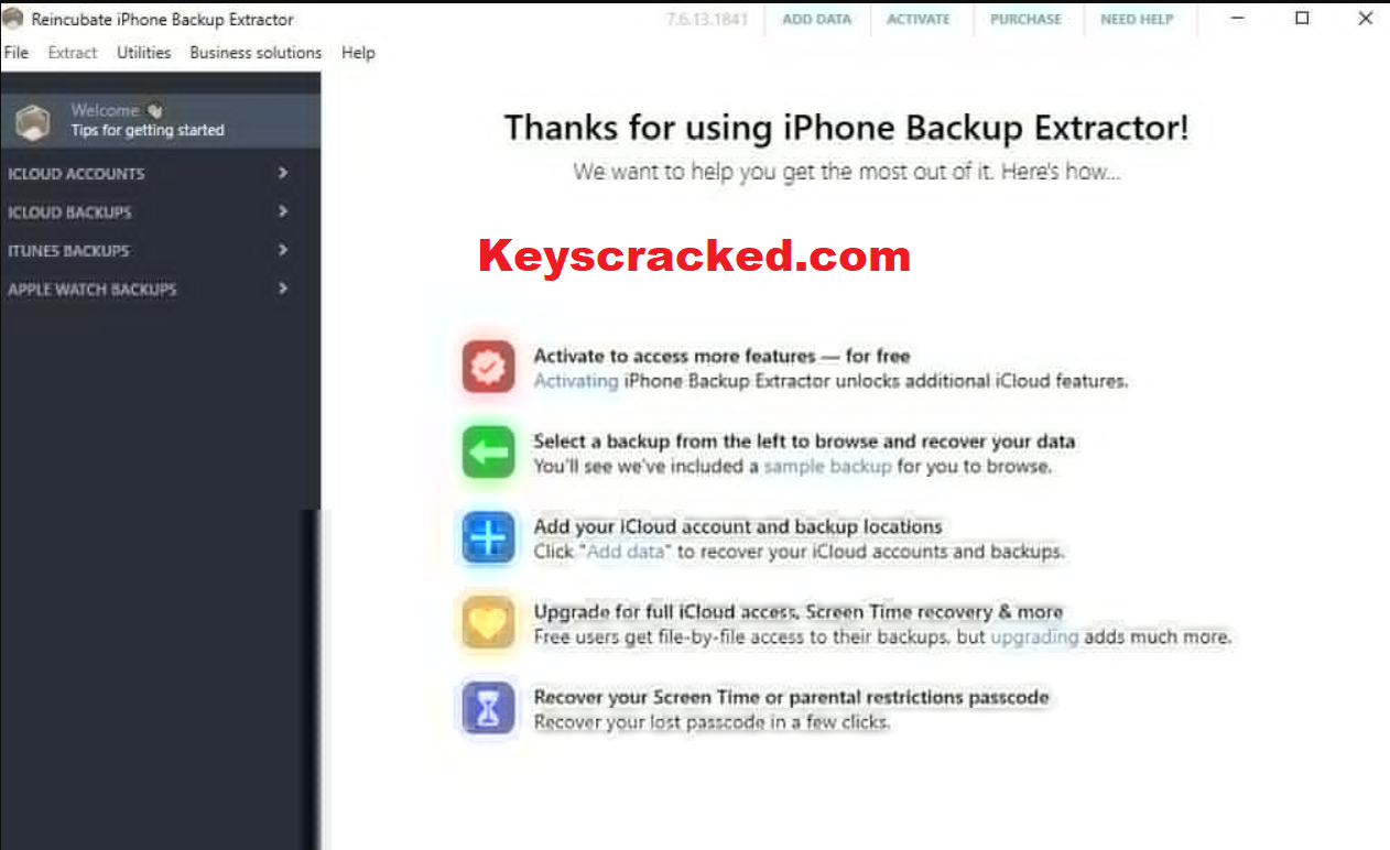 iphone backup extractor Crack